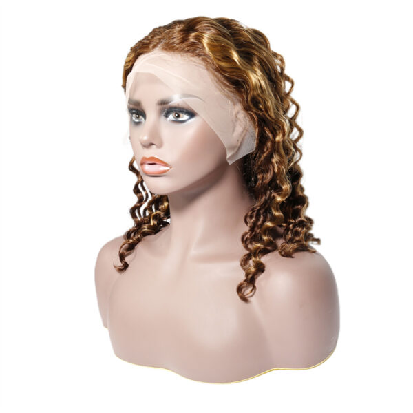 Piano Color Highlight #4/27 Deep Wave 13x4 BOB Lace Front Wig - Image 5